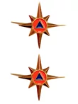 Эмблема знак петличная (петлица) МЧС 2 шт.