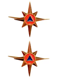 Эмблема знак петличная (петлица) МЧС 2 шт.