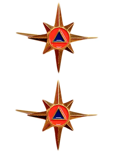 Эмблема знак петличная (петлица) МЧС 2 шт.