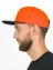 Бейсболка летняя с прямым козырьком Snapback цвет оранжевый с черным козырьком