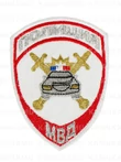 Шеврон полиция МВД машина цвет белый пришивной