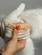 Варежки зимние женские меховые мех иск песец с манжетом цвет белый