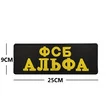 Нашивка на липучке ФСБ альфа 25 х 9 см цвет черный