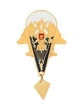 Знак нагрудный ВДВ м.38 парашют с подвеской и Гербом России (закрутка)