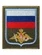 Нашивка (шеврон вышитый) на рукав ВДВ н/о по приказу 300 (оливковая ткань голубой кант)