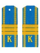 Погоны курсантские ВВС, ВДВ, ВКС голубые сержант Пластиковые