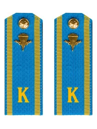 Погоны курсантские ВДВ с фурнитурой голубые рядовой Пластиковые