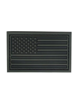Нашивка Флаг США левый Black серый