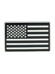 Нашивка Флаг США левый Black белый
