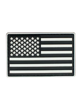 Нашивка Флаг США левый Black белый