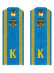 Погоны курсантские ВВС, ВДВ, ВКС с фурнитурой голубые рядовой КАРТОН